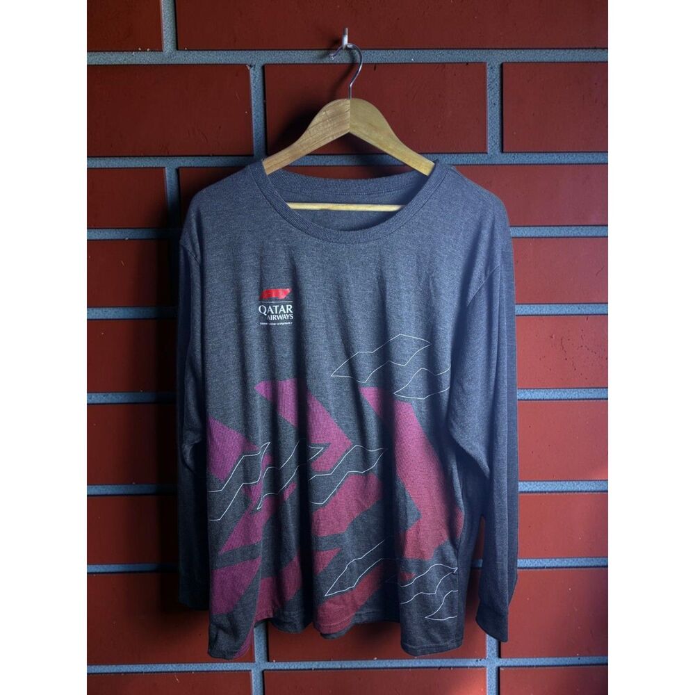 Formula 1 Qatar Airways F1 Graphic Long Sleeve Shirt Men's Large Gray
